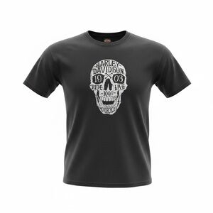 Harley Davidson Sturgis SD Skull Graphic T Shirt Black Biker Tee
